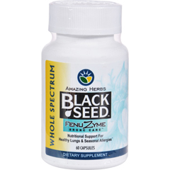 HGR1068634 - Amazing Herbs - Black Seed Fenuzyme Bronc Care - 60 Capsules
