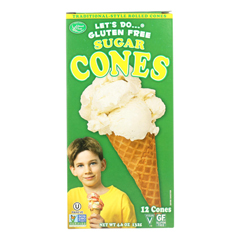 HGR1083781 - Let's Do Organic - Ice Cream Cones - Sugar - Case of 12 - 4.6 oz..