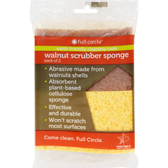 HGR1138916 - Full Circle Home - Sponge Walnut Scrubber - Case of 6 - 2 Pack