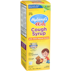 HGR1150481 - Hyland's - Homeopathic Cough Syrup - 100 Percent Natural Honey - 4 Kids - 4 oz