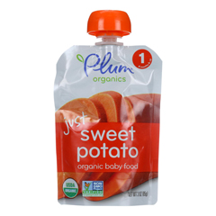 HGR1205251 - Plum Organics - Just Veggie Baby Food - Sweet Potato - Case of 6 - 3 oz..