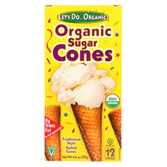 HGR1212349 - Let's Do Organic - Ice Cream Cones - Sugar - Case of 12 - 4.6 oz..