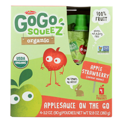 HGR1230069 - Gogo Squeez - Applesauce - Apple strawberry - Case of 12 - 3.2 oz..