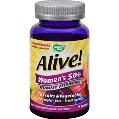 HGR1283324 - Nature's Way - Alive - Womens 50+ Gummy Multi-Vitamins - 75 Chewables