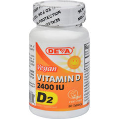 HGR0151472 - Deva Vegan Vitamins - Vitamin D - 2400 IU - 90 Tablets