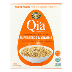 HGR1612241 - Nature's Path - Organic QiA Superfood Hot Oatmeal - Superseeds and Grains - Case of 6 - 8 oz..