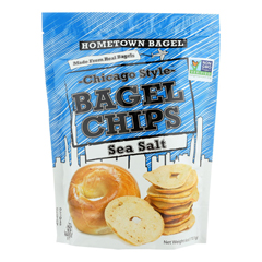 HGR1618982 - Hometown Bagel - Bagel Chips - Sea Salt - Case of 12 - 6 oz.