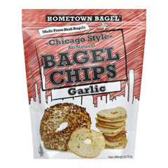 HGR1619006 - Hometown Bagel - Bagel Chips - Garlic - Case of 12 - 6 oz.