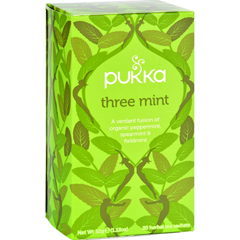 HGR1642024 - Pukka Herbs - Herbal Teas Tea - Organic - Three Mint - 20 Bags - Case of 6