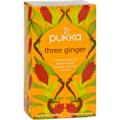 HGR1642032 - Pukka Herbs - Herbal Teas Tea - Organic - Three Ginger - 20 Bags - Case of 6