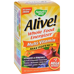 HGR0168070 - Nature's Way - Alive Multi-Vitamin No Iron Added - 90 Tablets