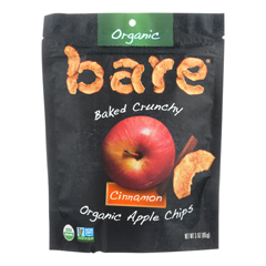 HGR1720697 - Bare Fruit - Apple Chips - Organic - Crunchy - Simply Cinnamon - 3 oz.. - case of 12