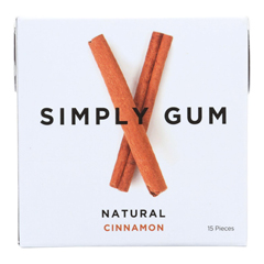 HGR1767672 - Simply Gum - All Natural Gum - Cinnamon - Case of 12 - 15 Count