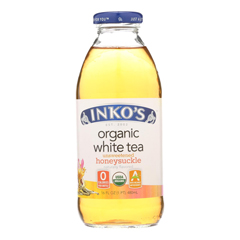 HGR1792381 - Inko's White Tea - Organic Tea - Unsweetened Honeysuckle - Case of 12 - 16 Fl oz..
