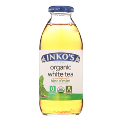 HGR1792431 - Inko's White Tea - Organic Tea - Unsweetened Hint O Mint - Case of 12 - 16 Fl oz..