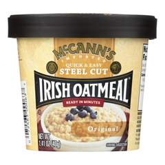 HGR1889013 - Mccann's Irish Oatmeal - Instant Oatmeal Cup - Original - Case of 12 - 1.41 oz.