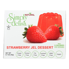HGR2030229 - Simply Delish - Jel Dessert - Strawberry - Case of 6 - 1.6 oz..