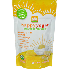 HGR0210831 - Happy Baby - HappyMelts Organic Yogurt Snacks for Babies and Toddlers Banana Mango - 1 oz - Case of 8