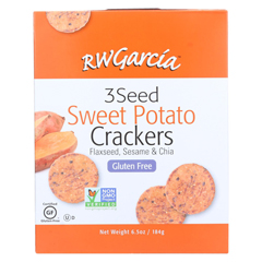 HGR2145647 - R. W. Garcia - 3 Seed Sweet Potato Crackers - Case of 6 - 6.5 oz.