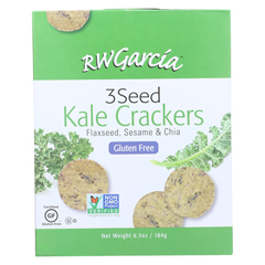 HGR2174324 - R. W. Garcia - Flaxseed, Sesame And Chia 3 Seed Kale Crackers - Case of 6 - 6.5 oz.