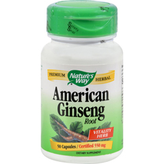 HGR0737700 - Nature's Way - American Ginseng Root - 50 Capsules