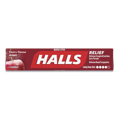 Mondelez International Mentho-Lyptus Cough and Sore Throat Lozenges, Cherry, 9/Pack, 20 Packs/Box