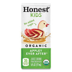 Honest Tea Organic Juice Drink, Appley Ever After, 6 oz, 50/Carton