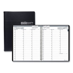 HOD27202 - Recycled Professional Weekly Planner, 15-Min Appointments, 11 x 8.5, Black, 2022