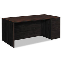 HON10787RNN - HON® 10700 Series Single Pedestal Desk with Full-Height Pedestal on Right