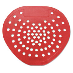 Hospeco Health Gards Vinyl Urinal Screen, Cherry Scent, 7.75 x 6.88, Red, Dozen