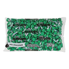 The Hershey Company KISSES Milk Chocolate, Green Wrappers, 66.7 oz Bag