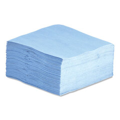Hospeco Task Brand&reg; Blue 1/4-Fold Heavy Duty Cleaning Wipers - 500/Carton