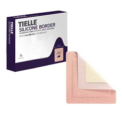 KCI TIELLE Essential Silicone Border Foam Dressing, 5
