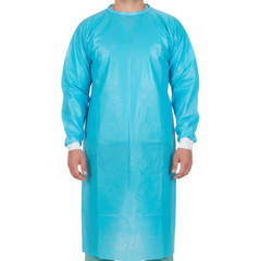 Cardinal Health Impervious Plastic Film Gown, Blue, Universal, 75/CS