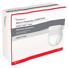 Cardinal Health Men's Protective Underwear, Sure Care Super, Large/X-Large, 45