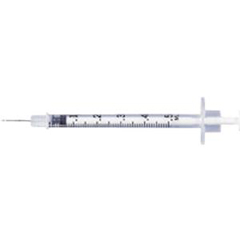 IND58305620-CS - BD - Tuberculin Syringe with PrecisionGlide Needle 27G x 1/2, 1/2mL, 100/BX