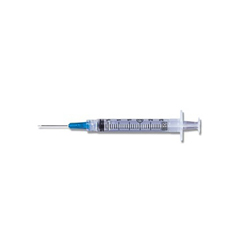 IND58309598-BX - BD - 3cc IV 21G 1 Thin Wall Syringe with Detachable Needle, Luer, 100/BX