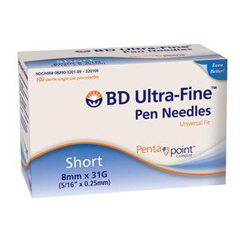 IND58320109-BX - BD - Ultra-Fine III Short Pen Needle 31G x 5/16, 100/BX
