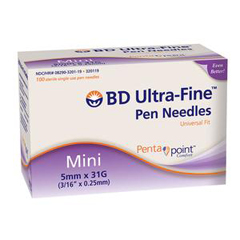 IND58320119-BX - BD - Ultra-Fine III Mini Pen Needle 31G x 3/16, 100/BX