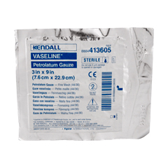 IND61413605-EA - Cardinal Health - Vaseline Sterile Non-Adherent Petrolatum Gauze Strip 3 x 9, 1/EA