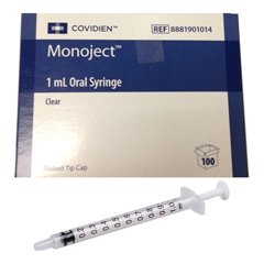 IND61901014-BX - Medtronic - Monoject Oral Medication Syringe 1mL, Clear, 100/BX