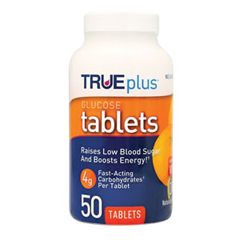 Trividia TRUEplus Glucose Tablets 50 count, Orange, 600/CS