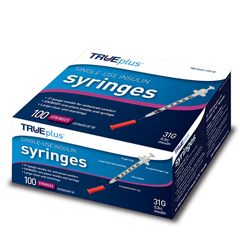 Trividia TRUEplus Single-Use Insulin Syringe, 30G x 5/16