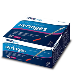 Trividia TRUEplus Single-Use Insulin Syringe, 31G x 5/16