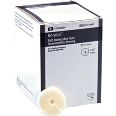 IND6855511AMD-BX - Medtronic - AMD Antimicrobial Foam Disc, 1 Diameter, 4mm Hole, 10/BX