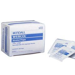 Cardinal Health WEBCOL Alcohol Prep, 2-Ply, Medium, 200/BX