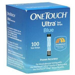Lifescan OneTouch Ultra Blue Blood Glucose Test Strip (100 count)