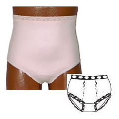 IND8080001XLD-EA - Options - Ladies Basic With Built-in Barrier/Support, Soft Pink, Dual Stoma, X-Large 10, hips 45 - 47, 1/EA