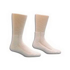 Salk HealthDri Acrylic Diabetic Sock Size 10 - 13, White, One Pair