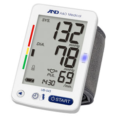 A&D Medical Wrist Blood Pressure Monitor with Jumbo Screen, 1/EA